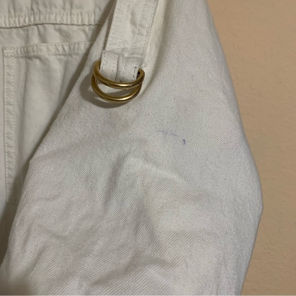 COACH White Denim Shirt Dress With Gold Buttons 100% Cotton Size Small - Picture 4 of 13